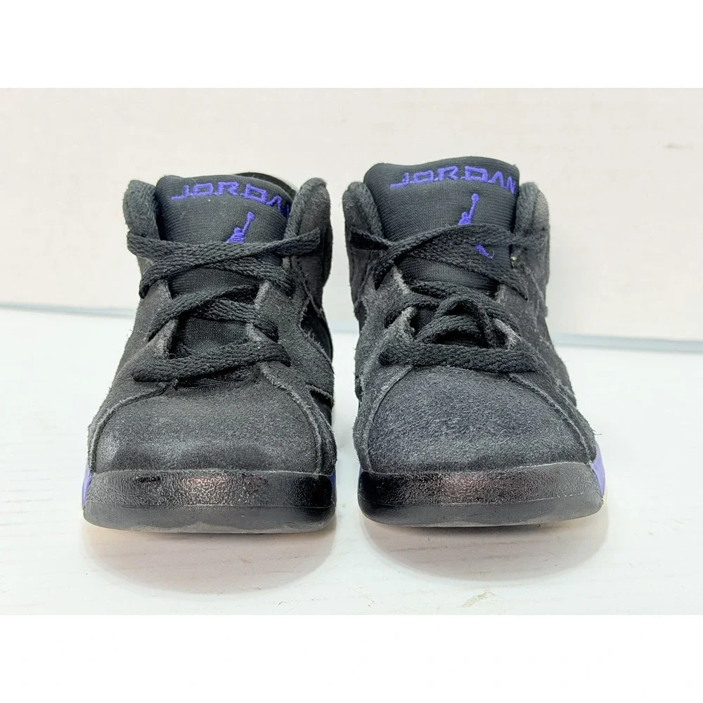 Nike Jordan 6 Retro Aqua TD Size 8C Black Purple Sneaker Shoe Toddler DV3606-004